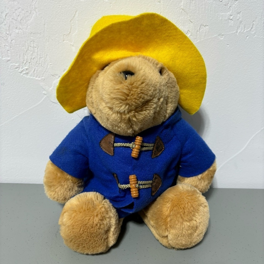 Sears VTG Paddington Bear Plush Stuffed Animal Toy Felt Rain Jacket Hat